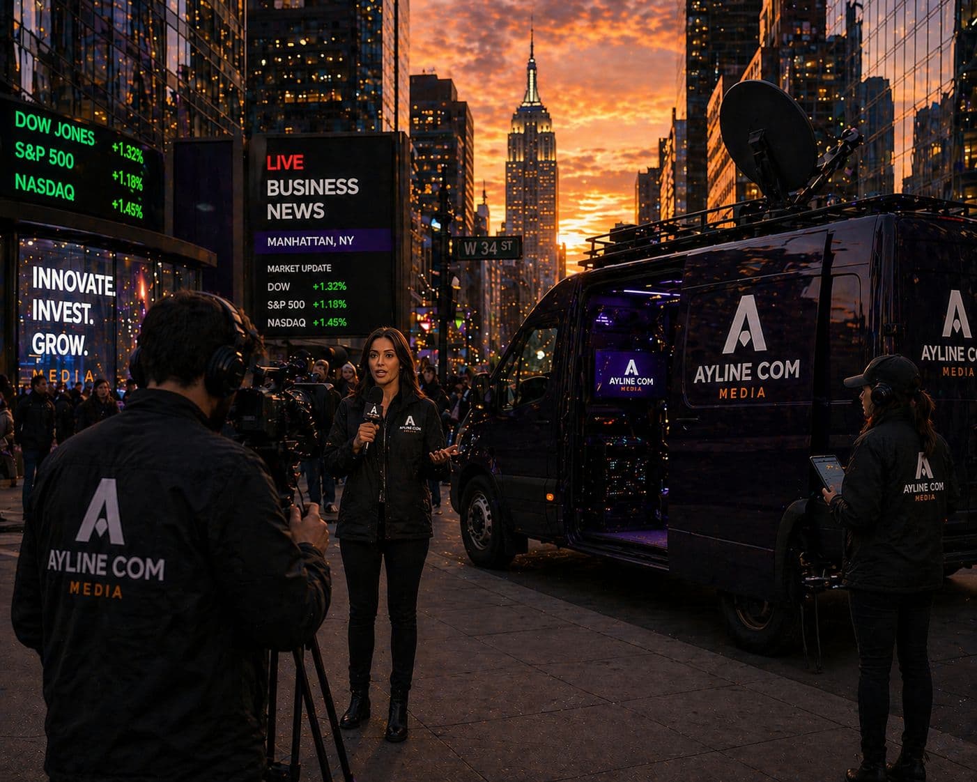 Field reporter on assignment in NYC